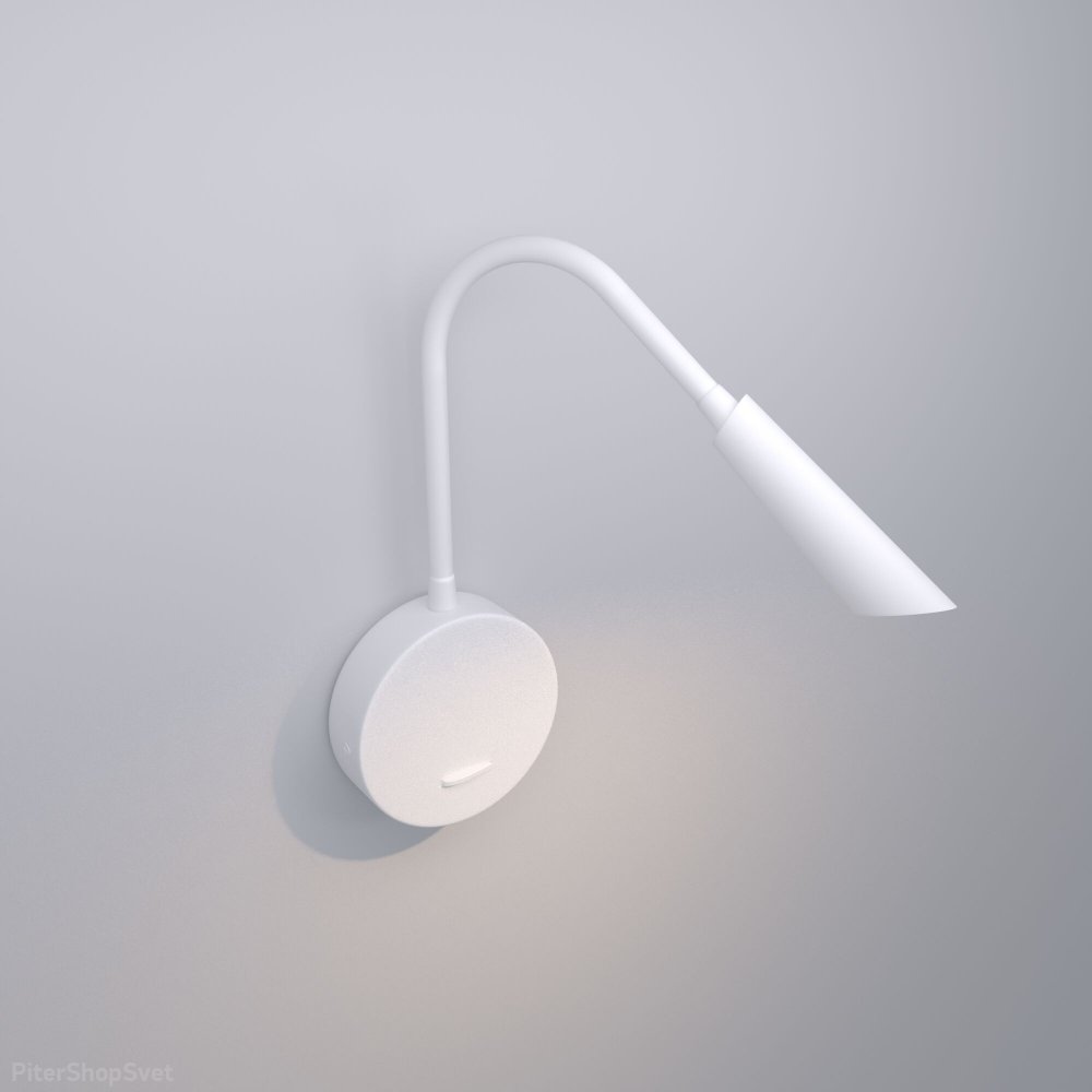 Белый гибкий настенный светильник с выключателем и USB 5Вт 4200К Stem 40120/LED белый
