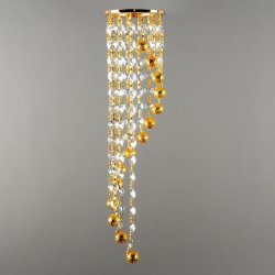 Встраиваемый светильник с хрустальными подвесками CT769-CL-GD