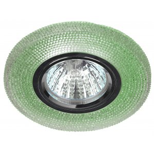 Зелёный встраиваемый светильник с LED подсветкой «LED»