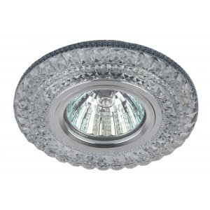 Встраиваемый светильник с LED подсветкой белый+зеленый «LED»