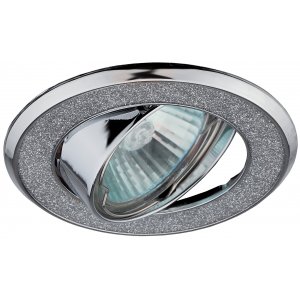 Встраиваемый поворотный светильник хром/серебряный «Декор»
