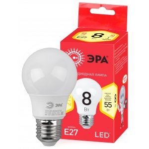 Лампочка светодиодная Е27 8Вт 2700К груша белая «ECO LED A55»