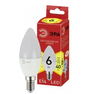 Лампочка светодиодная Е14 6Вт 2700К свеча белая «ECO LED B35»