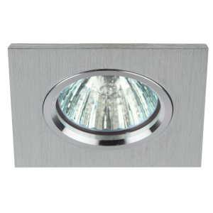 Квадратный встраиваемый светильник серебряного цвета «Алюминиевый»
