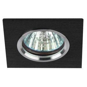 Квадратный встраиваемый светильник чёрный/серебряный «Алюминиевый»