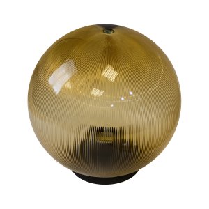 Светильник садово-парковый шар на столб золотистый призма Ø300мм
