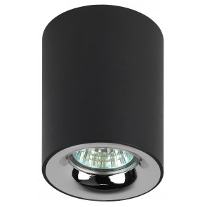 Накладной потолочный светильник цилиндр черный/хром «OL1»