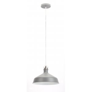 Серый купольный подвесной светильник «Loft»