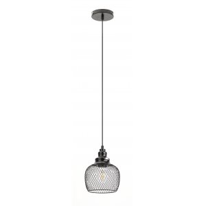 Чёрный подвесной светильник с сетчатым абажуром «Loft»
