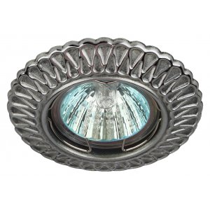 Встраиваемый светильник сатин серебро/хром «Штампованный»