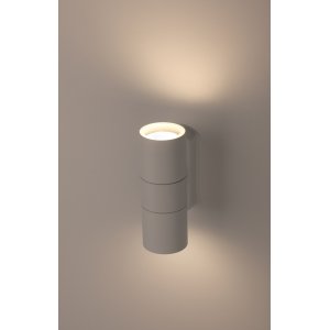 Белый уличный настенный светильник для подсветки стены в 2 стороны «Design»