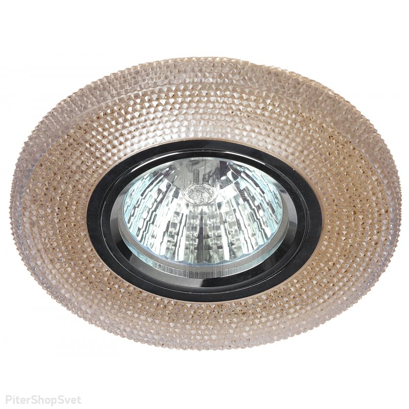 Встраиваемый коричневый светильник с LED подсветкой «LED» DK LD1 BR