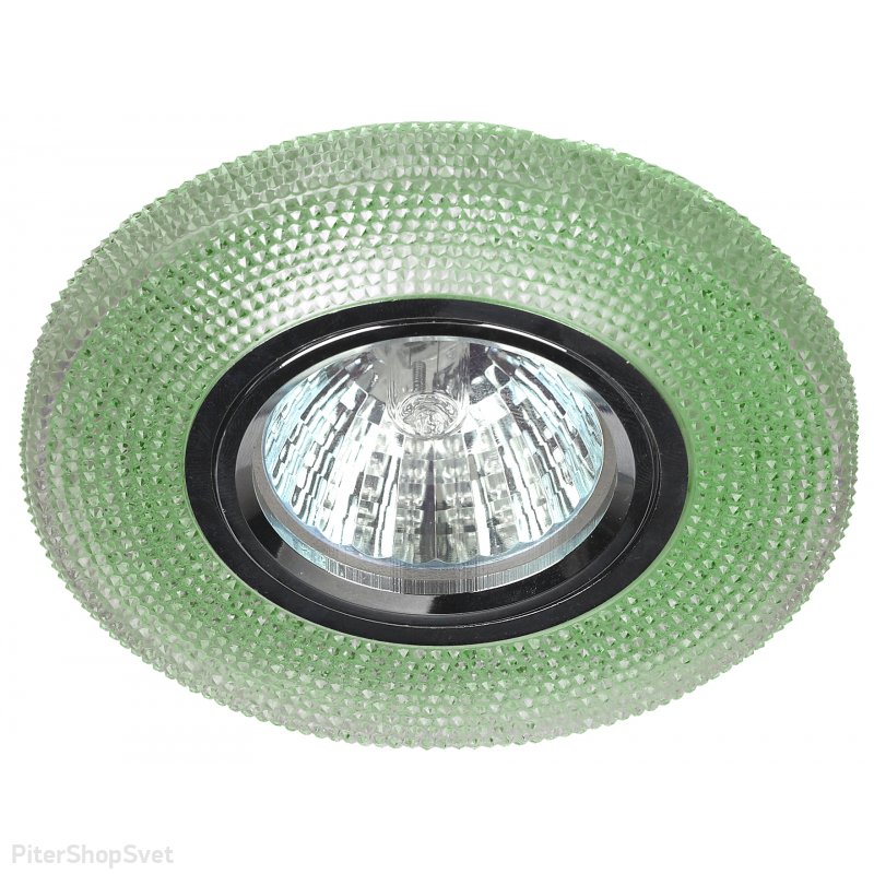 Зелёный встраиваемый светильник с LED подсветкой «LED» DK LD1 GR