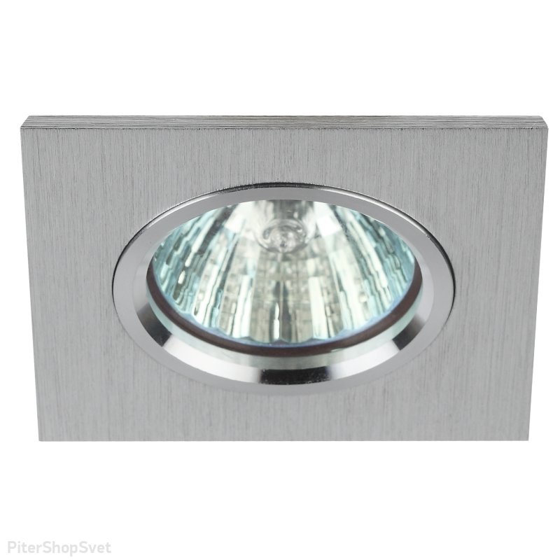 Квадратный встраиваемый светильник серебряного цвета «Алюминиевый» KL57 SL