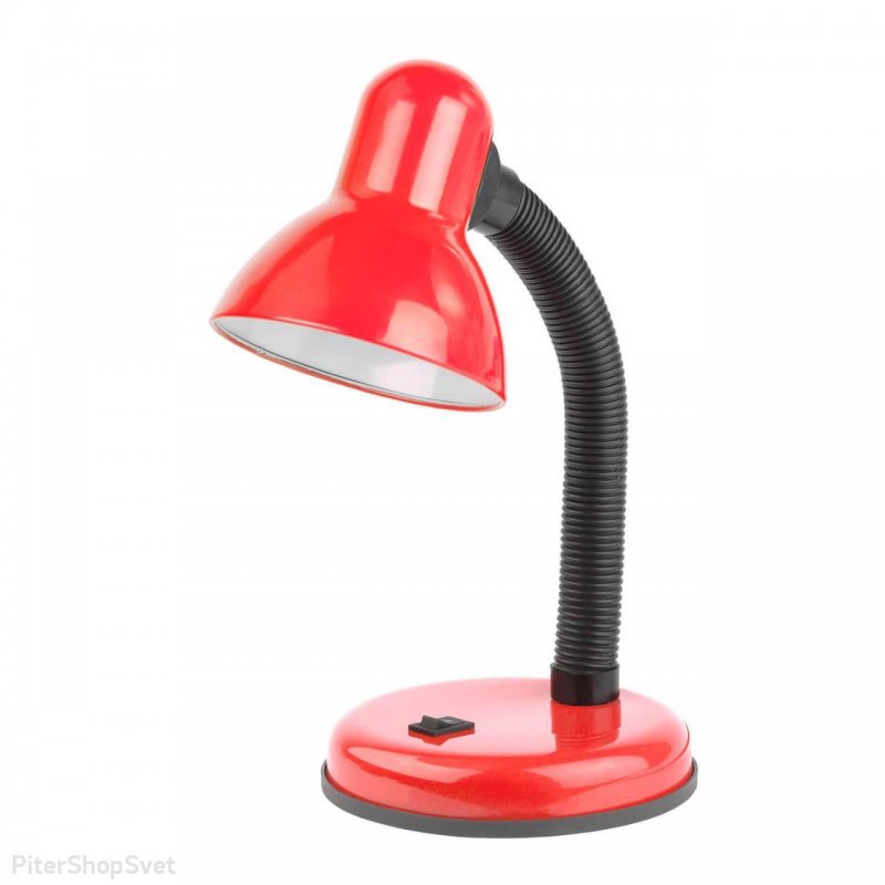 Красно-чёрная гибкая настольная лампа «N-120» N-120-E27-40W-R