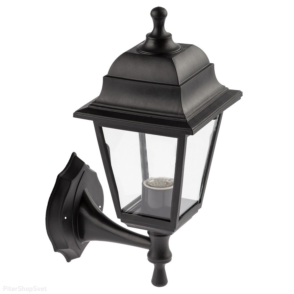 Чёрный уличный настенный светильник фонарь «Леда» НБУ 04-60-001
