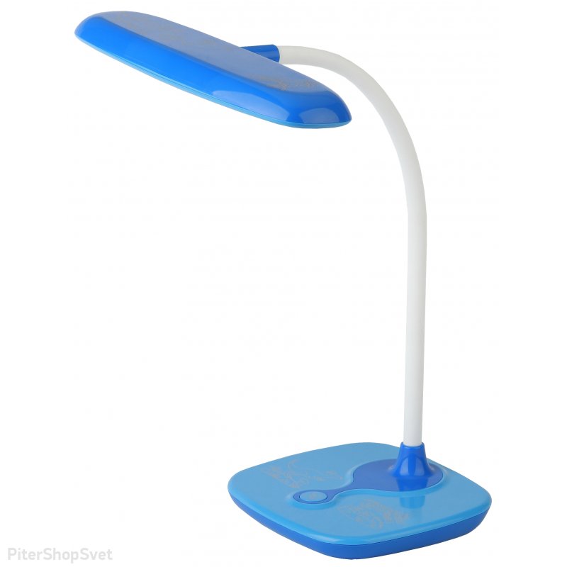 Сине-белая светодиодная настольная лампа 6Вт 3000/4500/6000K с диммером «NLED-432» NLED-432-6W-BU