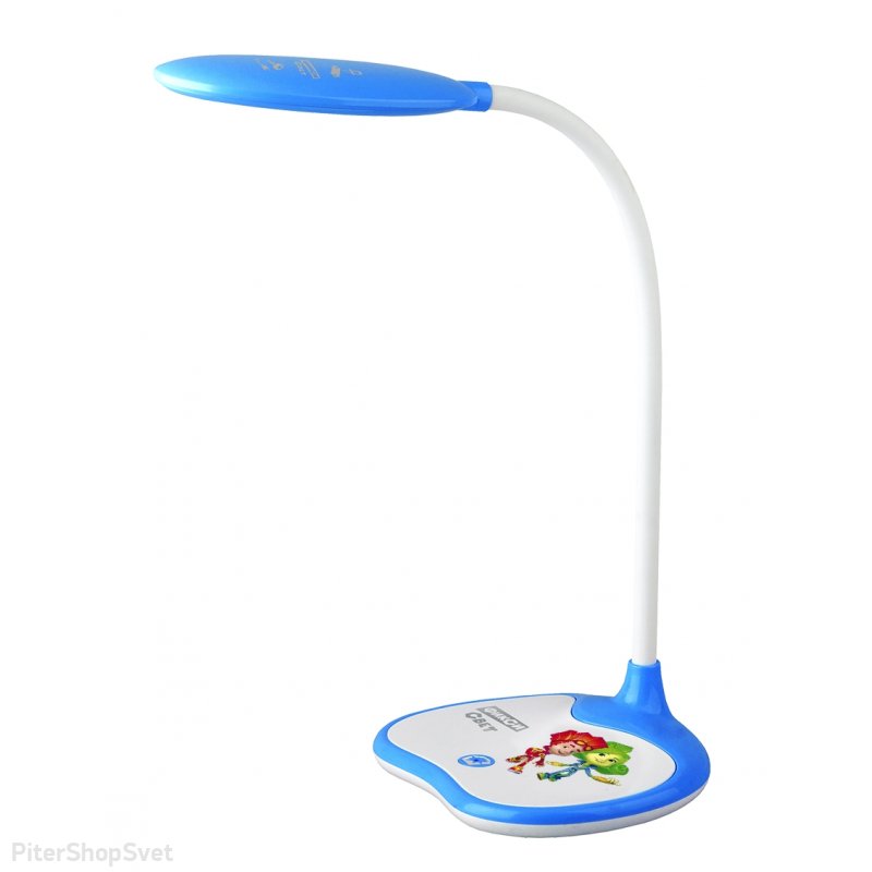 Бело-голубая настольная лампа Фиксиками 6Вт 3000/4500/6000К «Фиксики» NLED-433-6W-BU