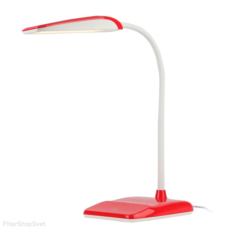 Красная гибкая настольная лампа 9Вт 3000К «NLED-447» NLED-447-9W-R
