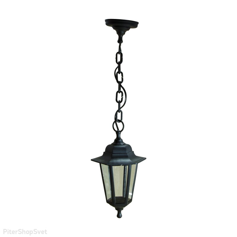 Уличный чёрный подвесной светильник «Адель» НСУ 06-60-001