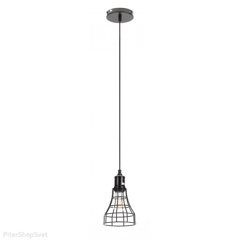 Чёрный подвесной светильник «Loft» PL10 BK