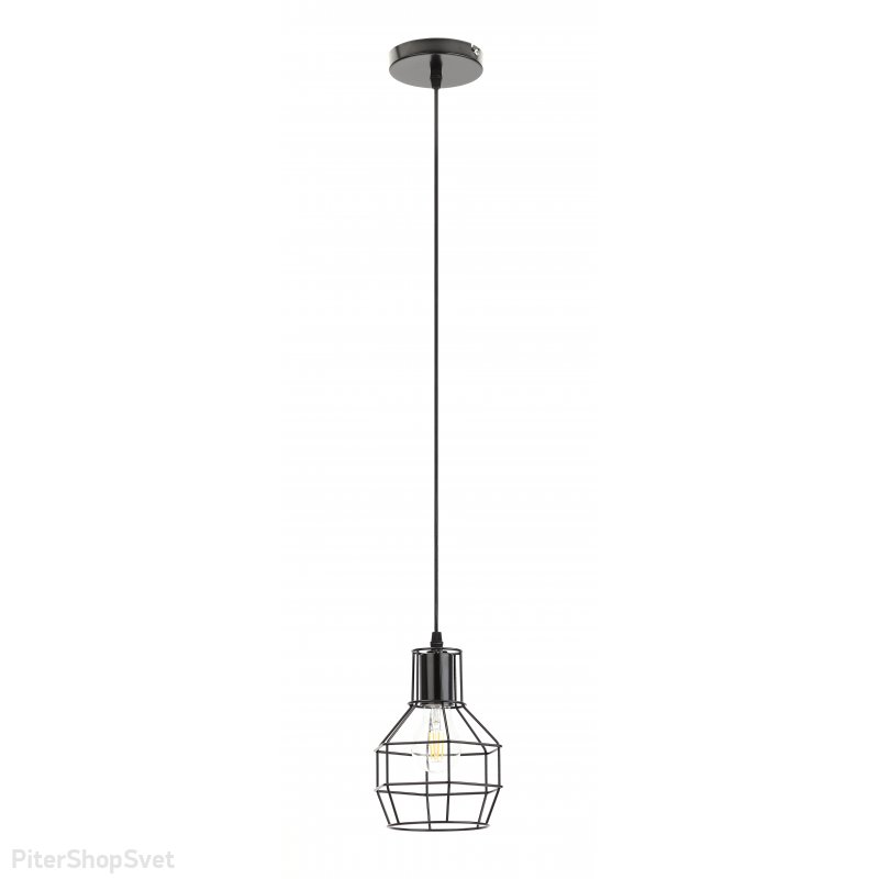 Чёрный подвесной светильник «Loft» PL11 BK
