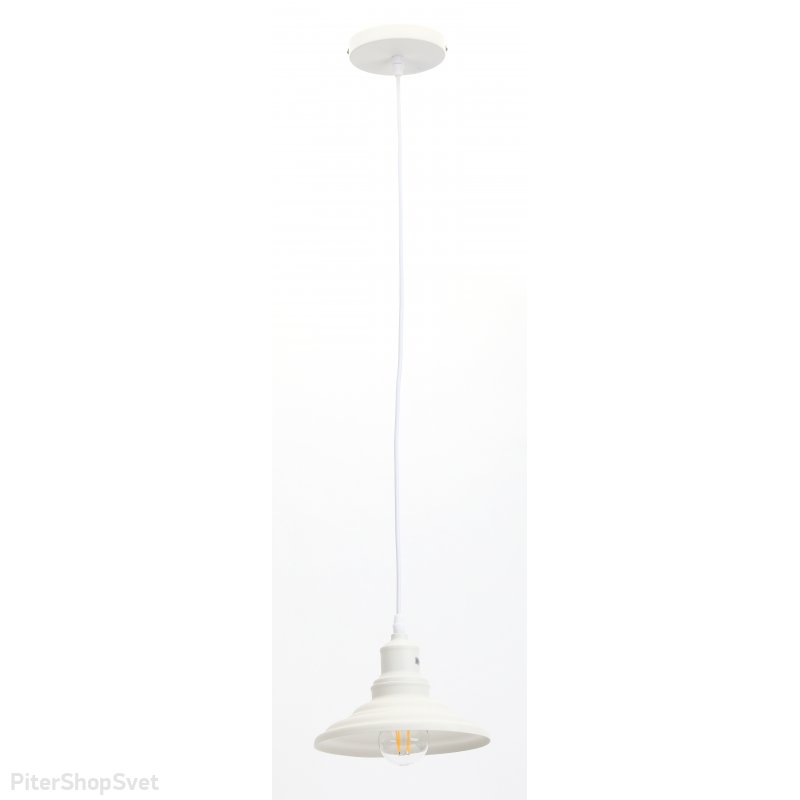 Подвесной светильник шагрень белый «Loft» PL4 WH