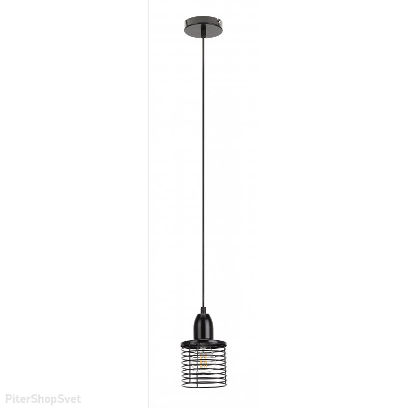 Чёрный подвесной светильник «Loft» PL5 BK