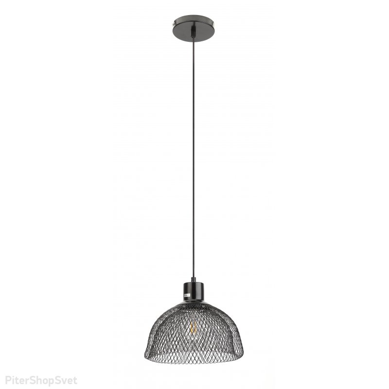 Чёрный подвесной светильник сетка «Loft» PL6 BK