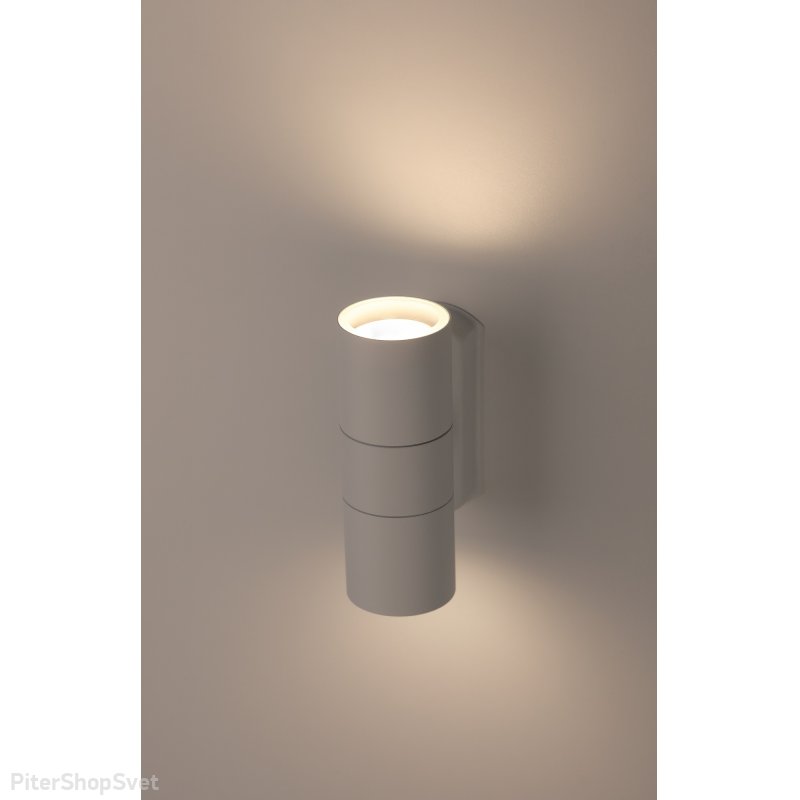 Белый уличный настенный светильник для подсветки стены в 2 стороны «Design» WL28 WH