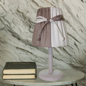 Настольная лампа с льняным двуцветным абажуром «Дуэт»
