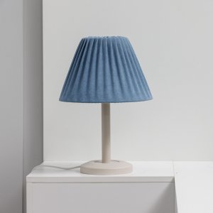 Настольная лампа с синим абажуром «Суфле»