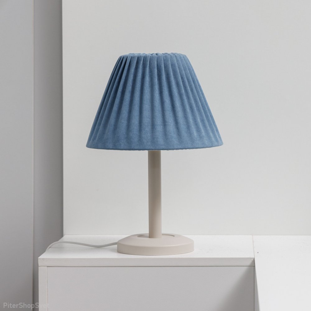 Настольная лампа с синим абажуром «Суфле» 300102