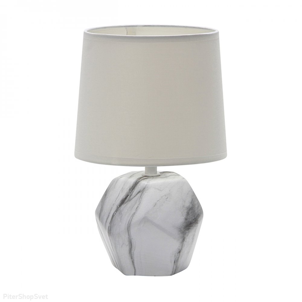 Керамическая настольная лампа белый мрамор «MARBLE» 10163/T White