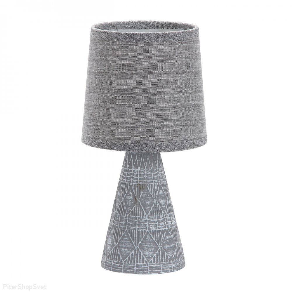 Керамическая настольная лампа серого цвета «Melody» 10164/L Grey