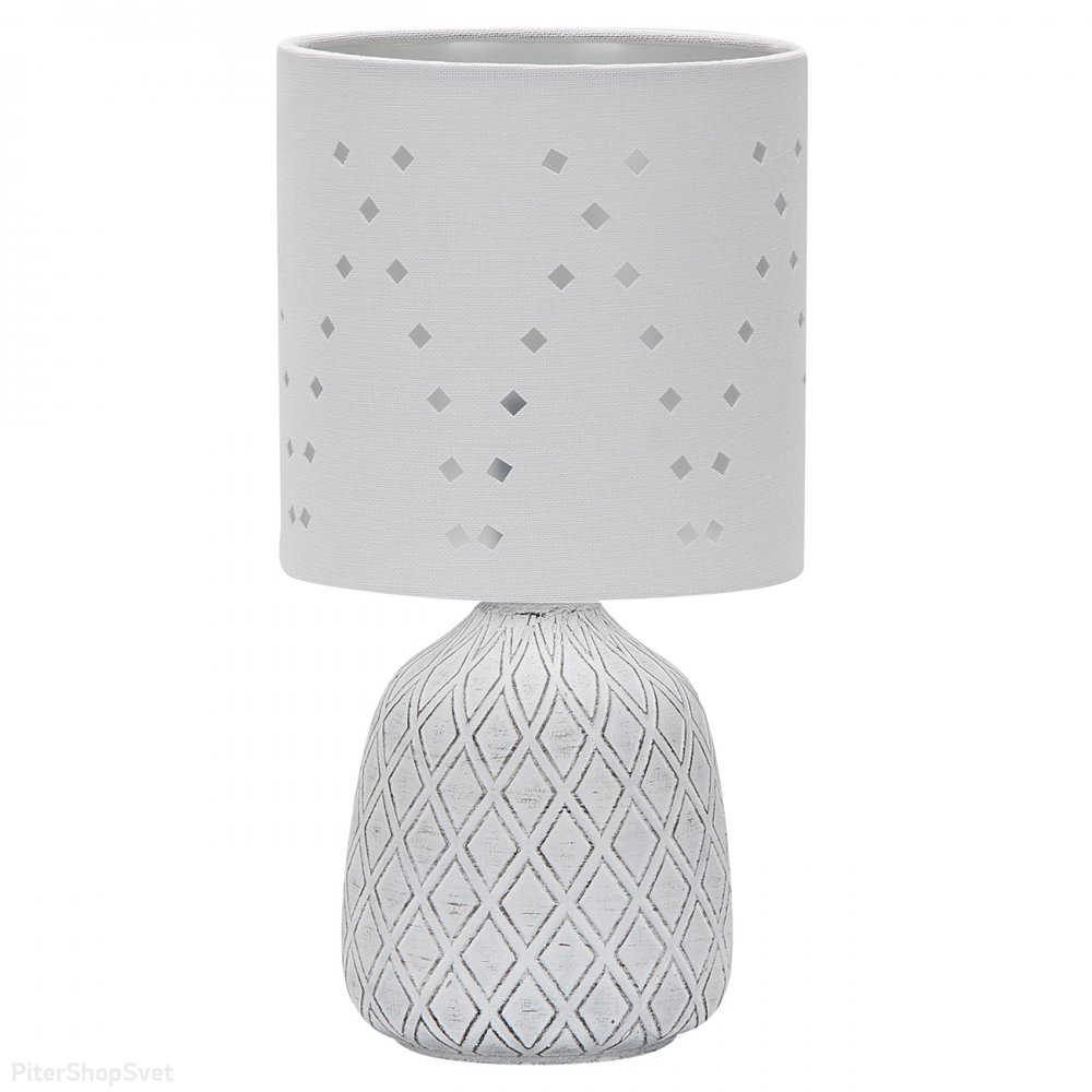 Белая керамическая настольная лампа «Natural» 10181/T White