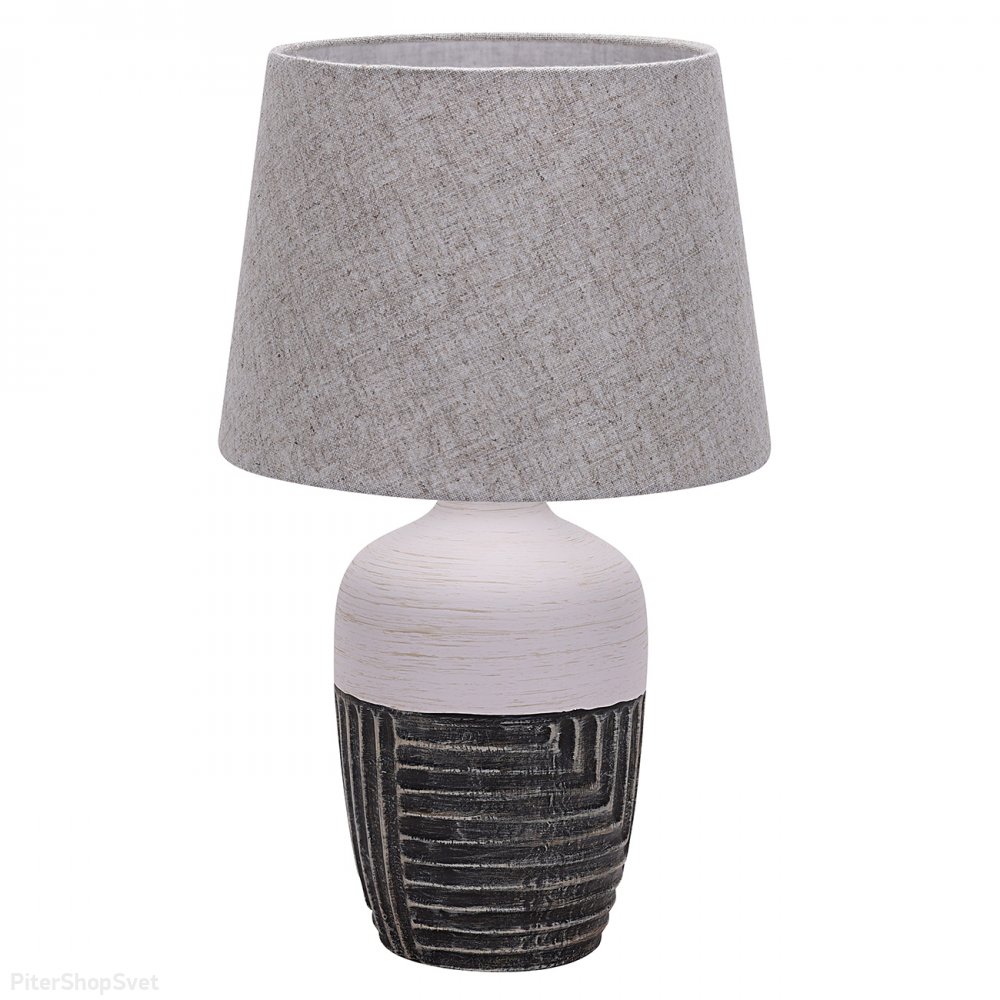 Керамическая настольная лампа с абажуром «Antey» 10195/L Grey