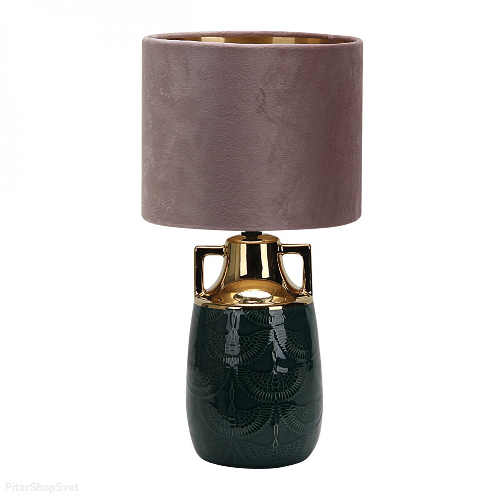 Керамическая настольная лампа с абажуром «Athena» 10201/L Black