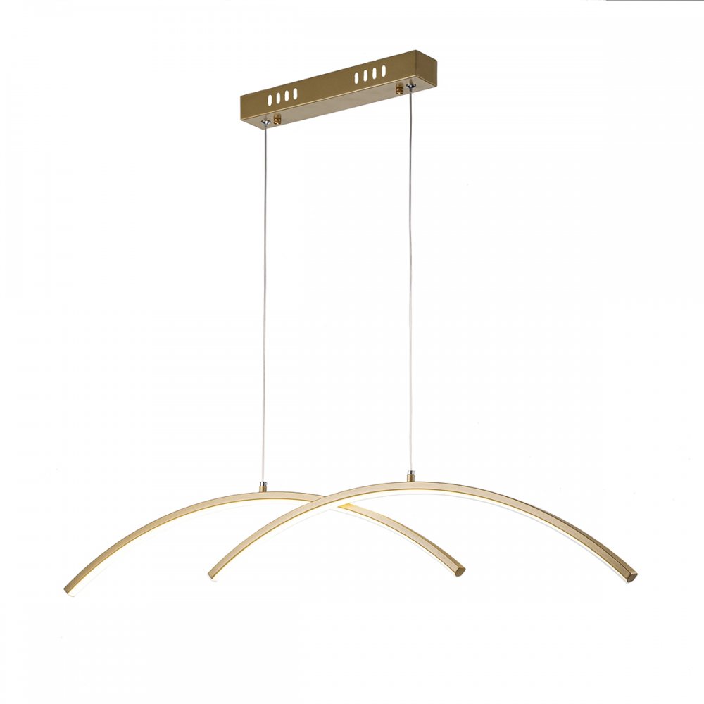Длинный подвесной светильник 2 дуги 36Вт 3000-6000К с пультом «Skyline» 10212/S LED Gold