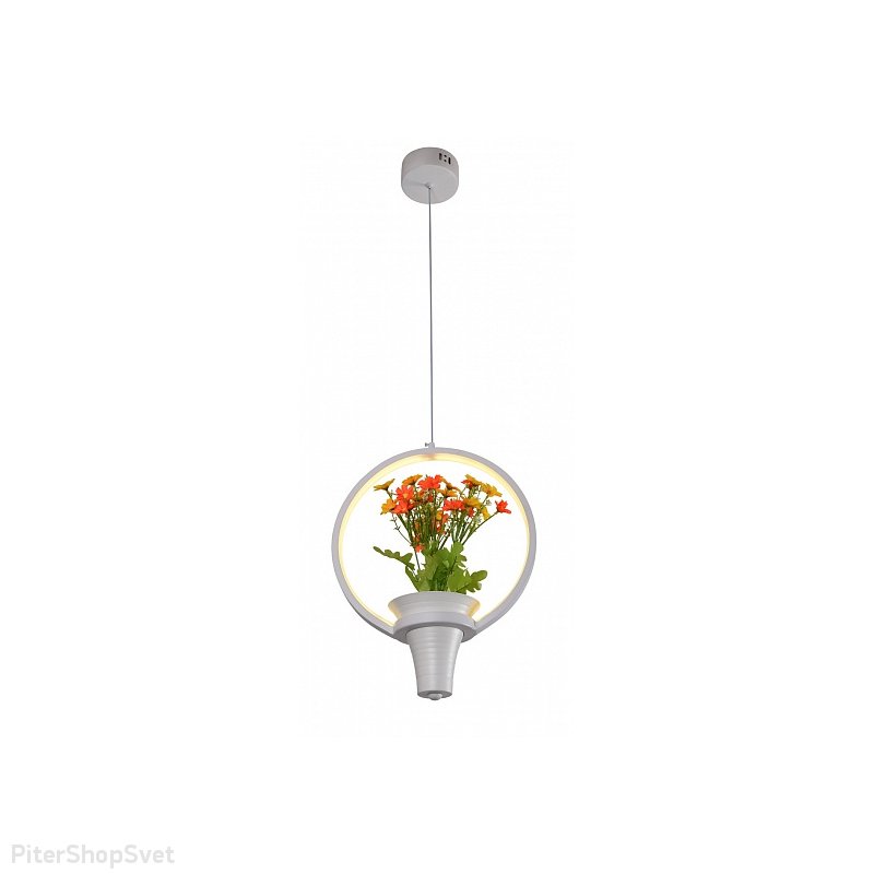 Подвесной светильник кольцо с кашпо 10213/S LED