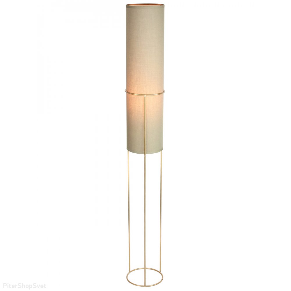 Напольный торшер с бежевым абажуром цилиндр «SEREN» 10219/L Beige