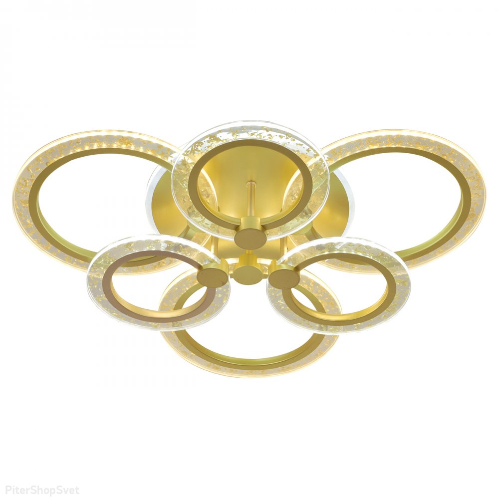 Потолочная люстра кольца золотого цвета с пультом ДУ «ENIGMA» 10225/6LED Gold