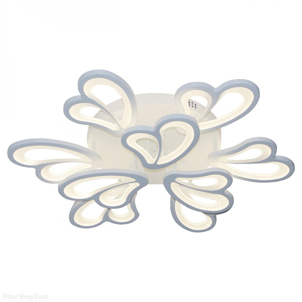 Белая светодиодная потолочная люстра 140Вт с пультом «LINDA» 10229/9LED