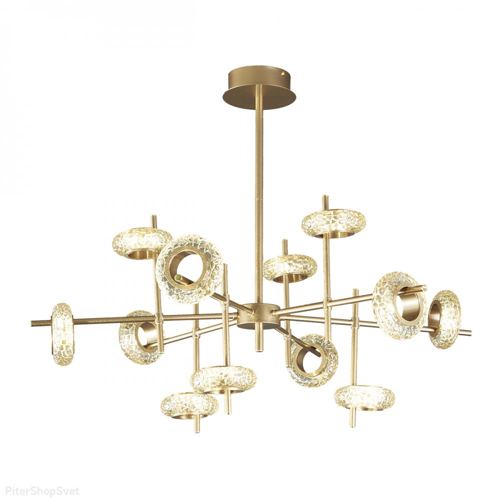 Люстра на штанге 60Вт 4000К «Gravity» 10252/12LED Gold