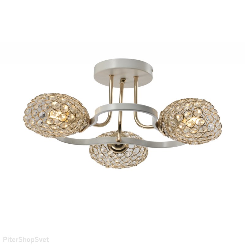 Потолочная люстра бело-золотого цвета 1100/3S