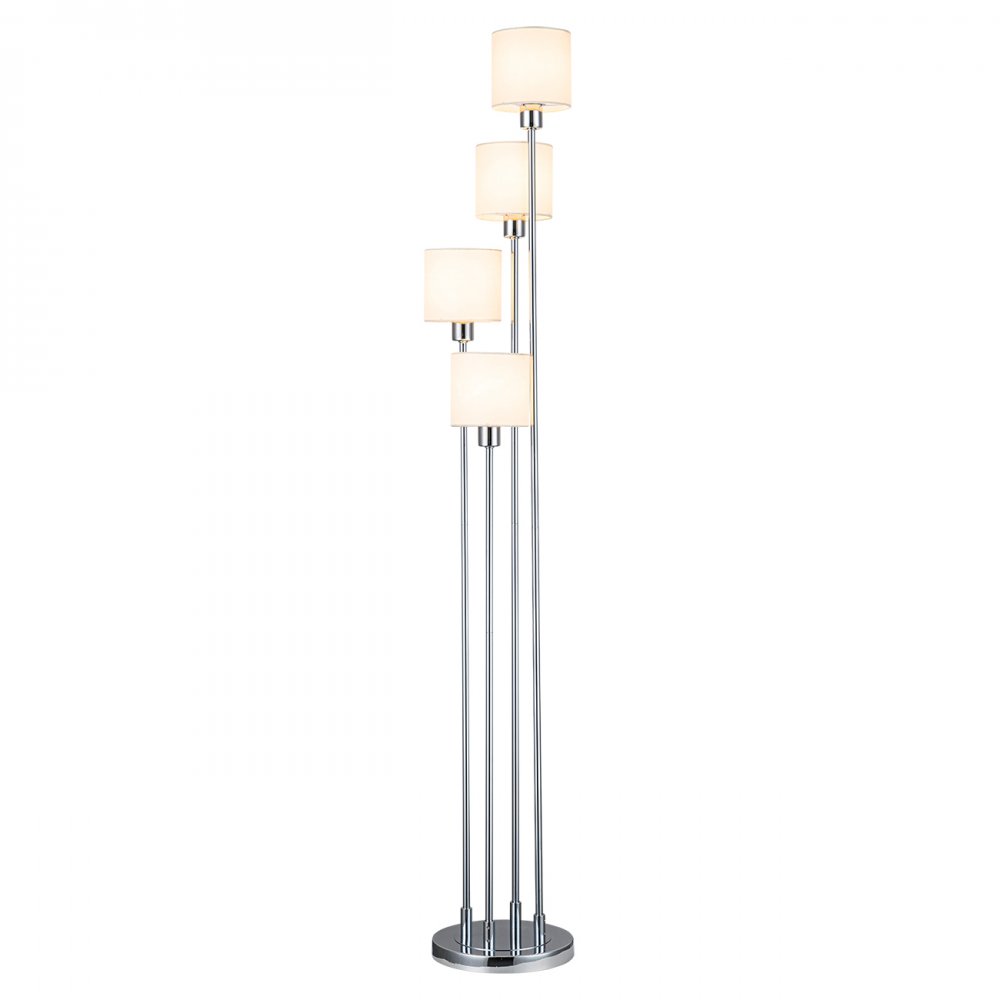 Напольный торшер 4 абажура «Denver» 1109/4 Chrome/Beige