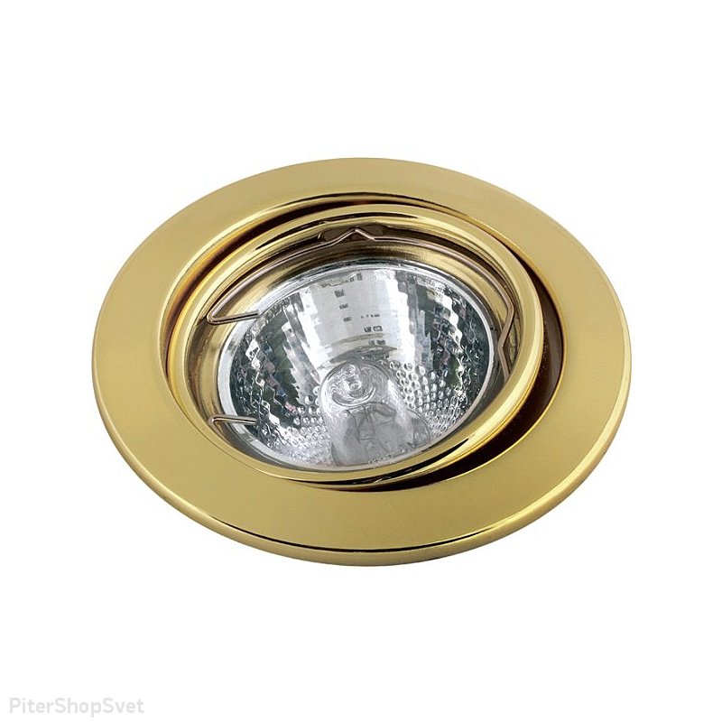 Встраиваемый поворотный светильник золотого цвета «Modena» 111005