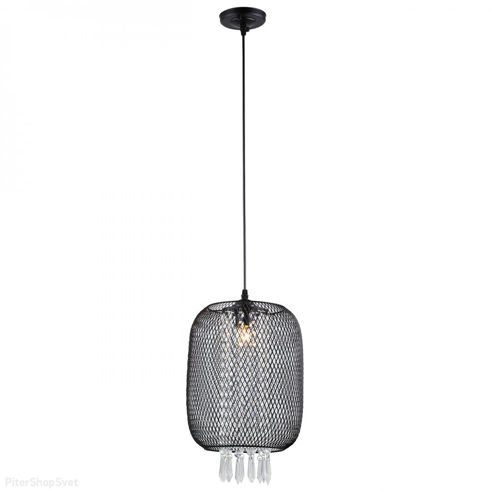 Чёрный подвесной светильник с хрусталём «ANTARES» 1126/1S