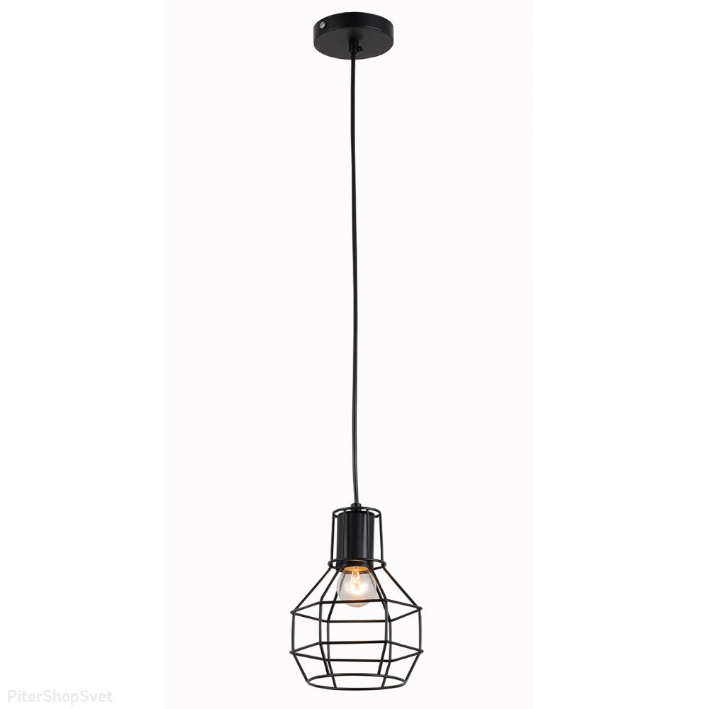 Чёрный подвесной светильник «BOSTON» 1129/1S (Black)
