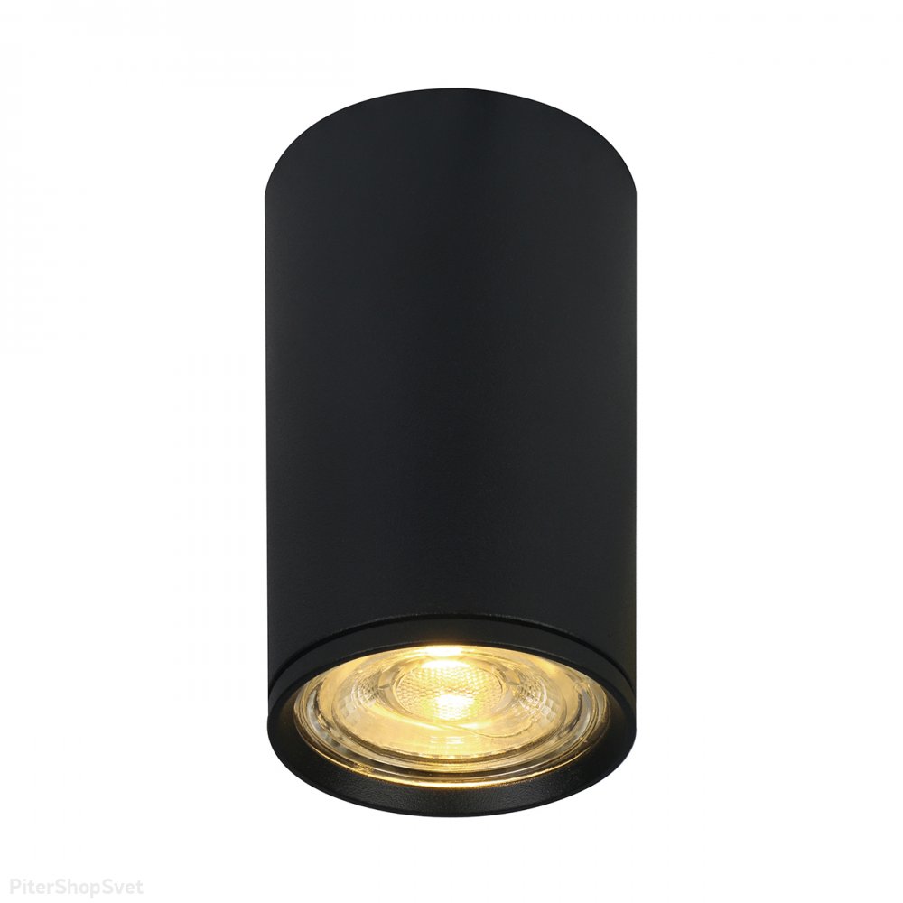 Чёрный накладной потолочный светильник цилиндр 20001SMU/01 SBK